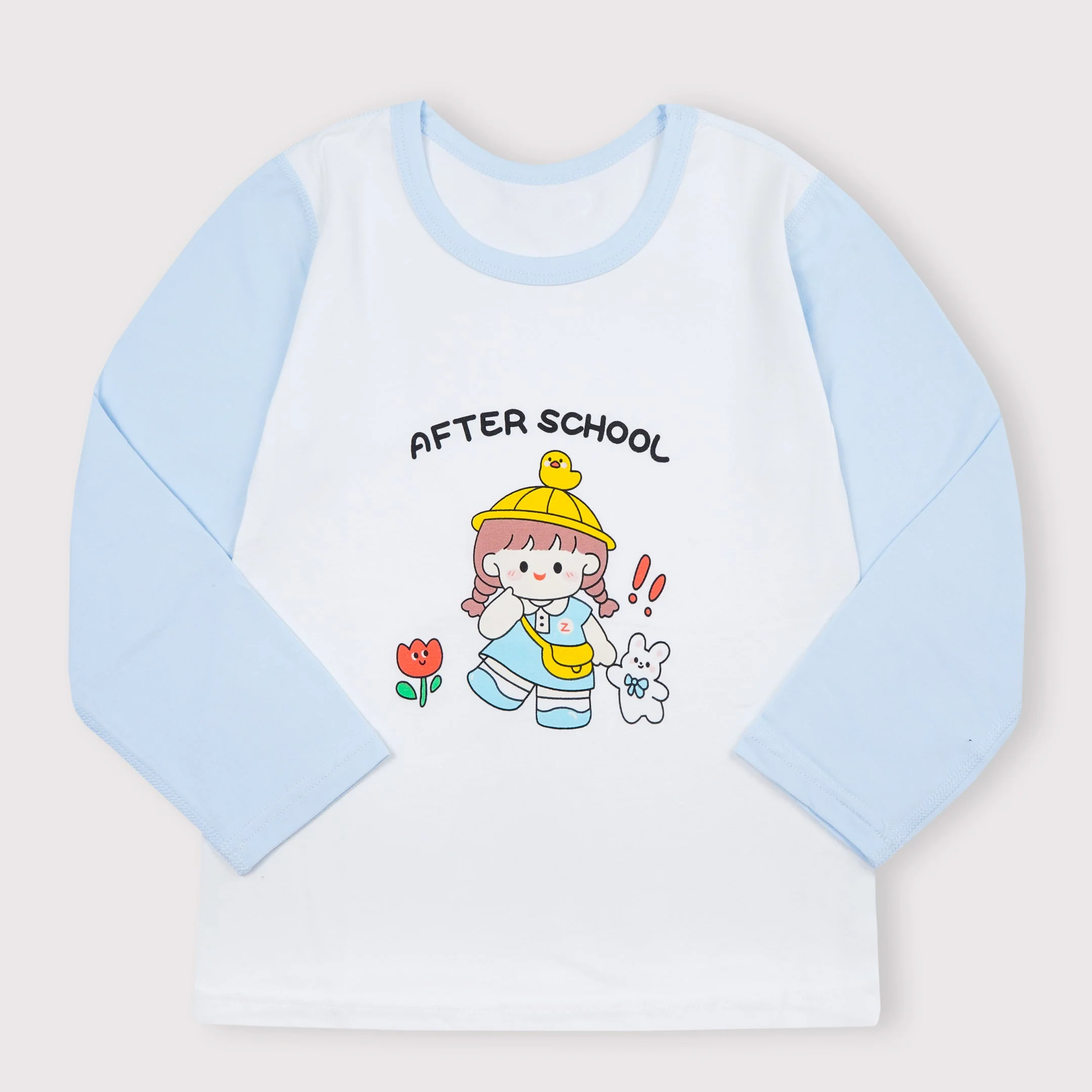Kids Full-Sleeves Pajama Set School Sky Blue - Sunshine - Image 6