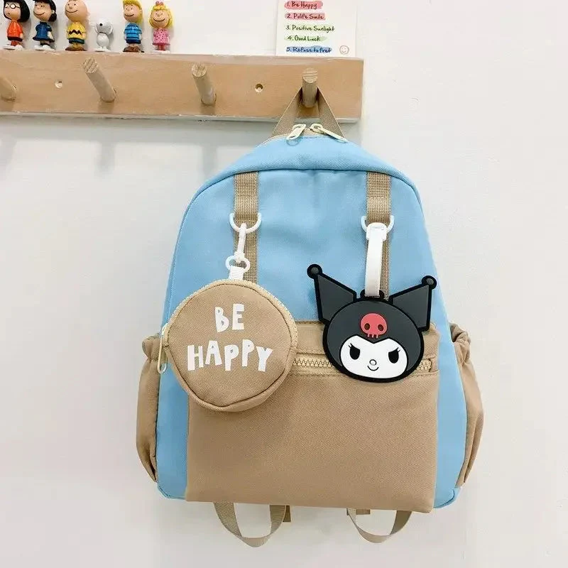Kids Mini Backpack Be Happy Blue & Beige - Sunshine - Image 2