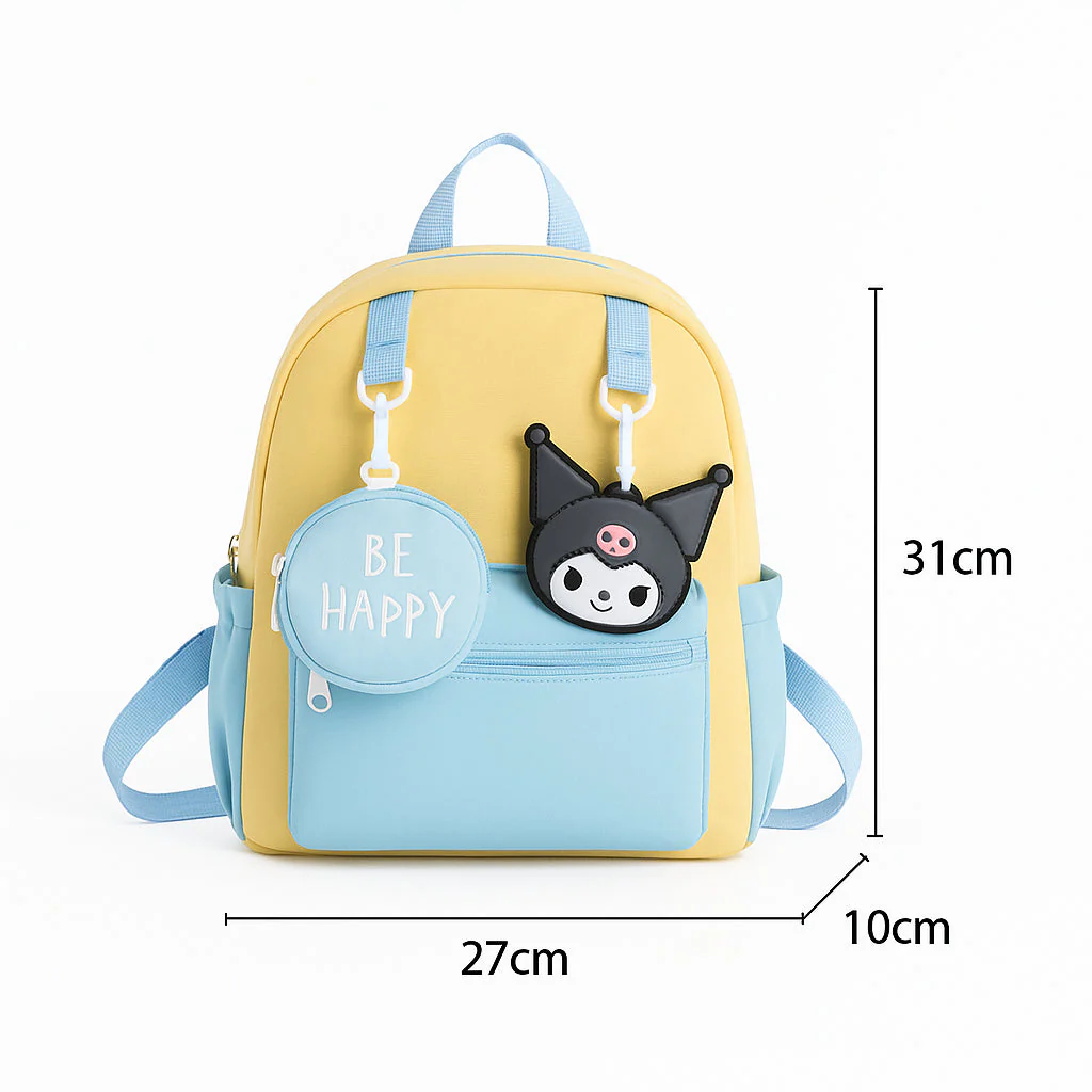 Kids Mini Backpack Be Happy Blue & Beige - Sunshine - Image 5