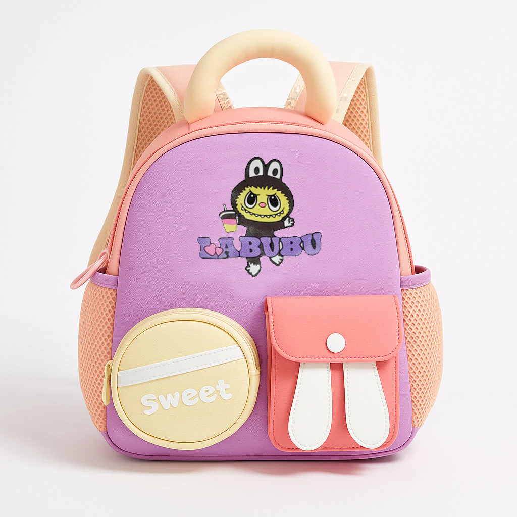 Kids Mini Backpack Labubu Pink - Sunshine - Image 2