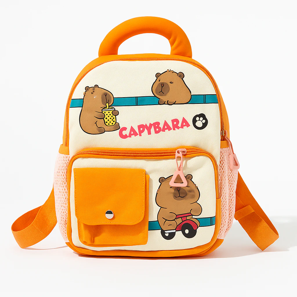Kids Mini School Bag Capybara Orange - Sunshine