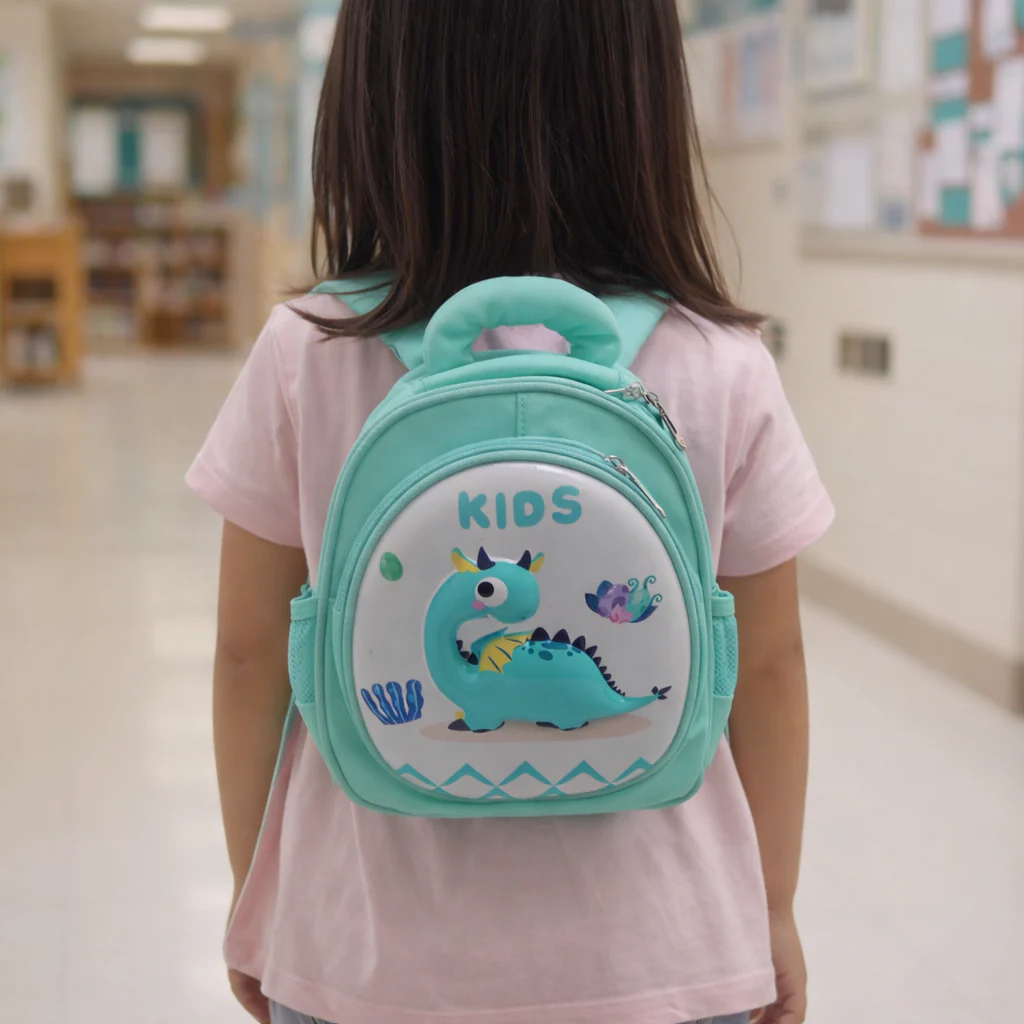Kids Mini School Bag Dino Sea Green - Topse - Image 2