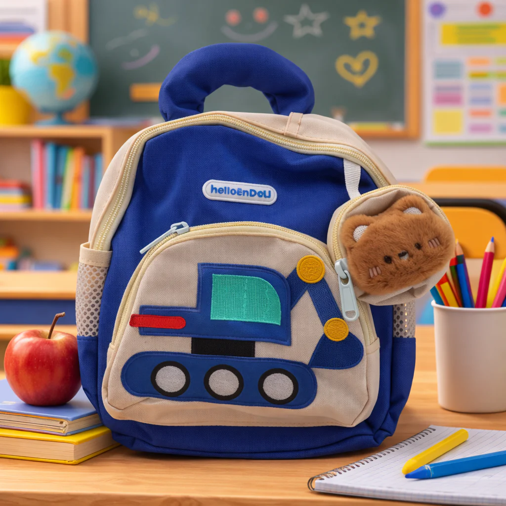 Kids Mini School Bag Excavator Blue - Topse