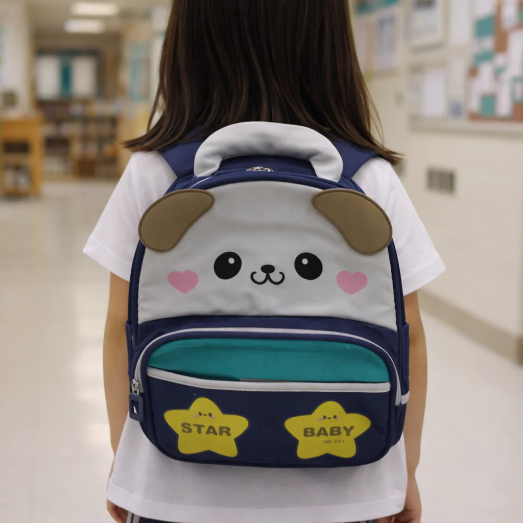 Kids Mini School Bag Puppy Navy Blue - Topse - Image 2