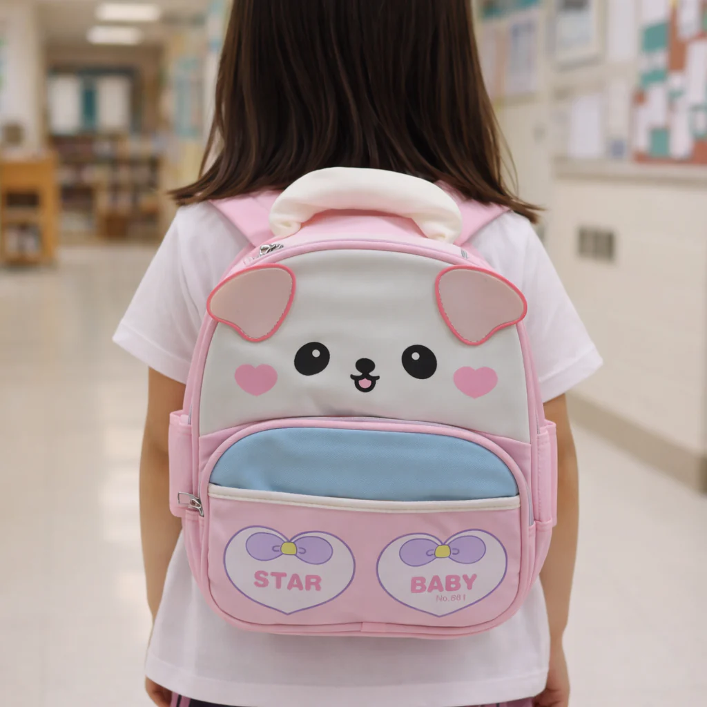 Kids Mini School Bag Puppy Pink - Topse - Image 2