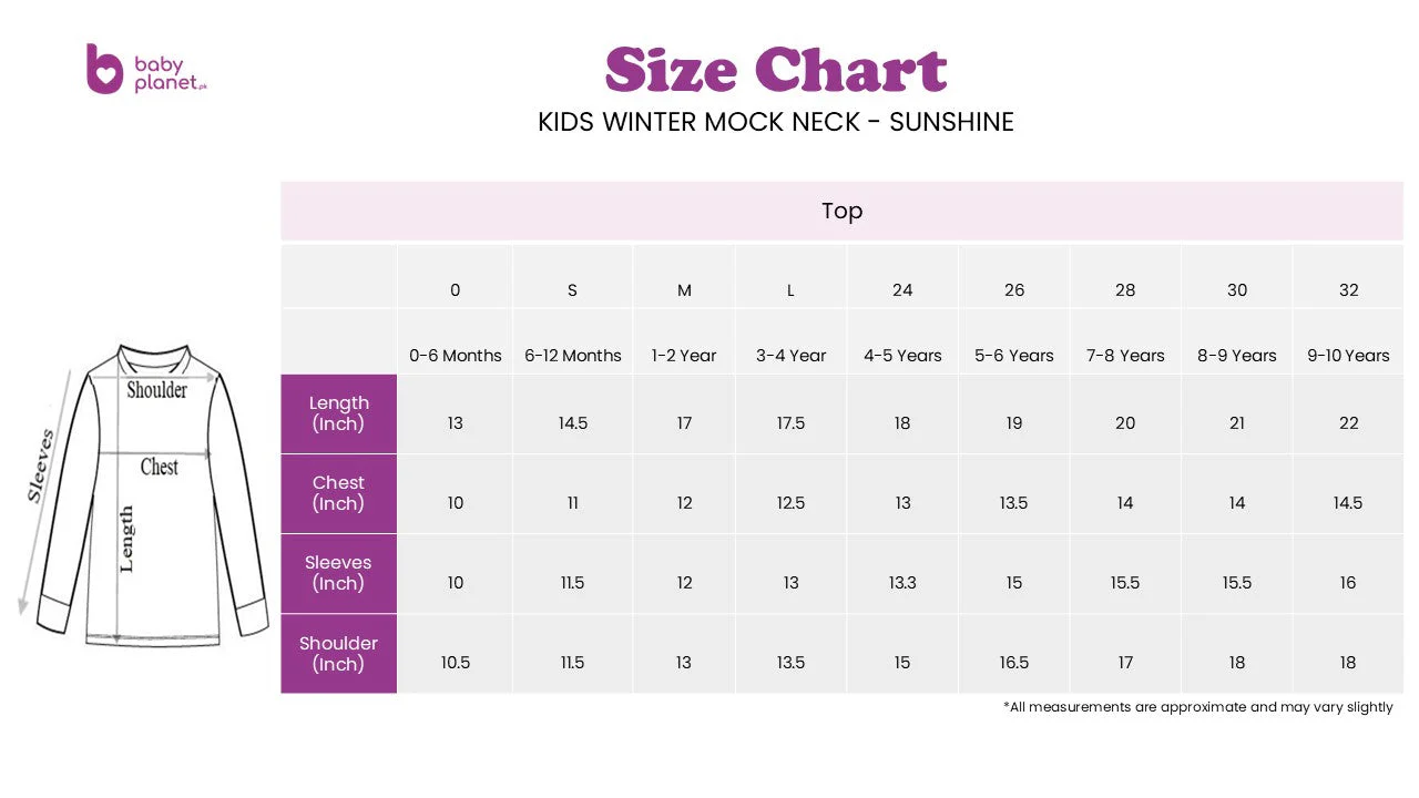 Kids Mock Neck Stripes Black - Sunshine - Image 2