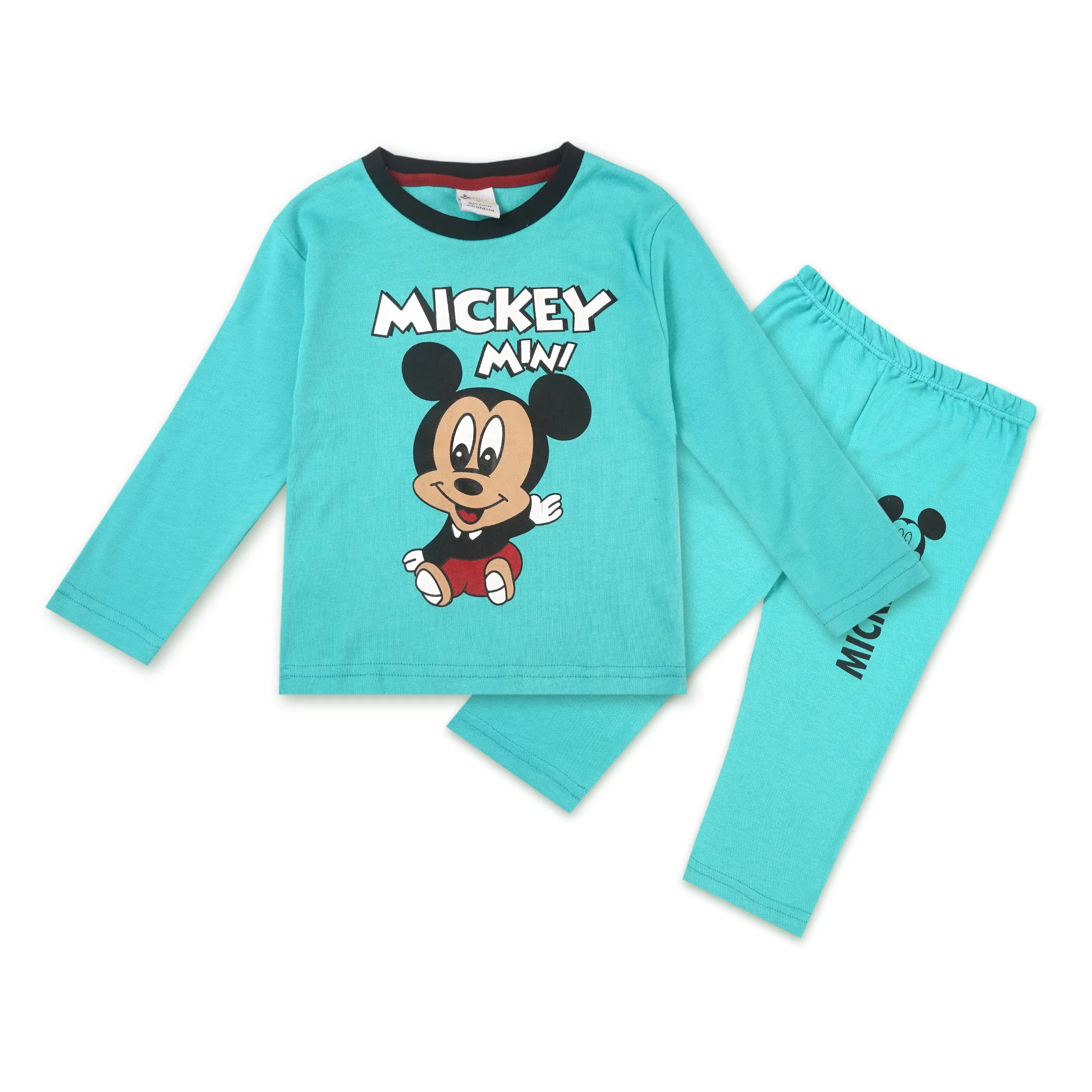 Kids Winter Pajama Set Mickey Mini Sea Green - Sunshine - Image 3