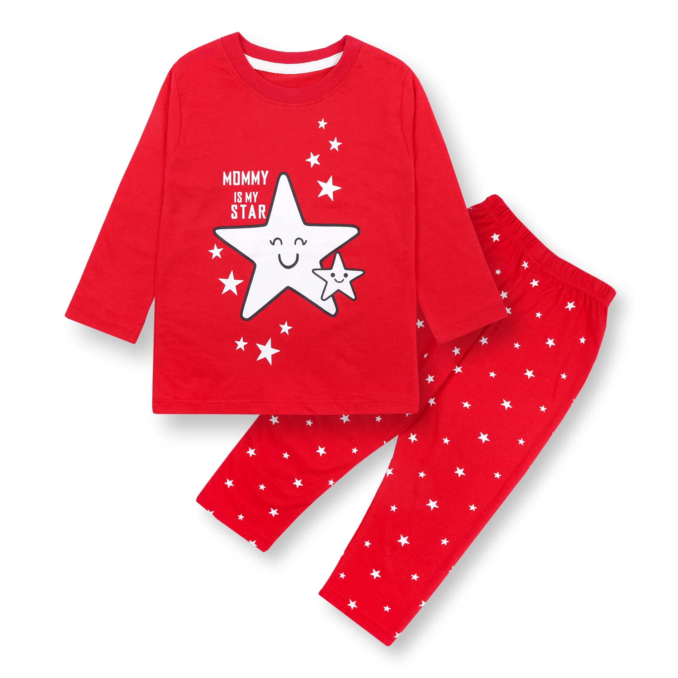 Kids Pajama Set Mommy Is My Star Red - Sunshine - Image 7