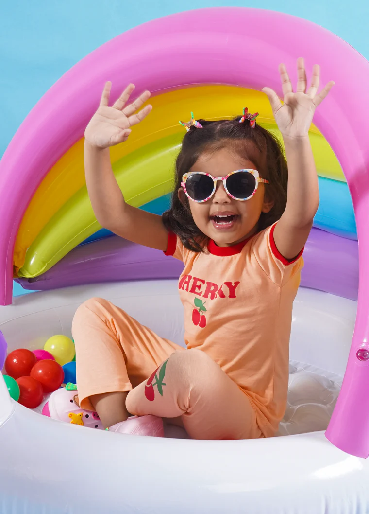 Kids Pajama Set Printed Cherry Peach - Mini Charm - Image 7