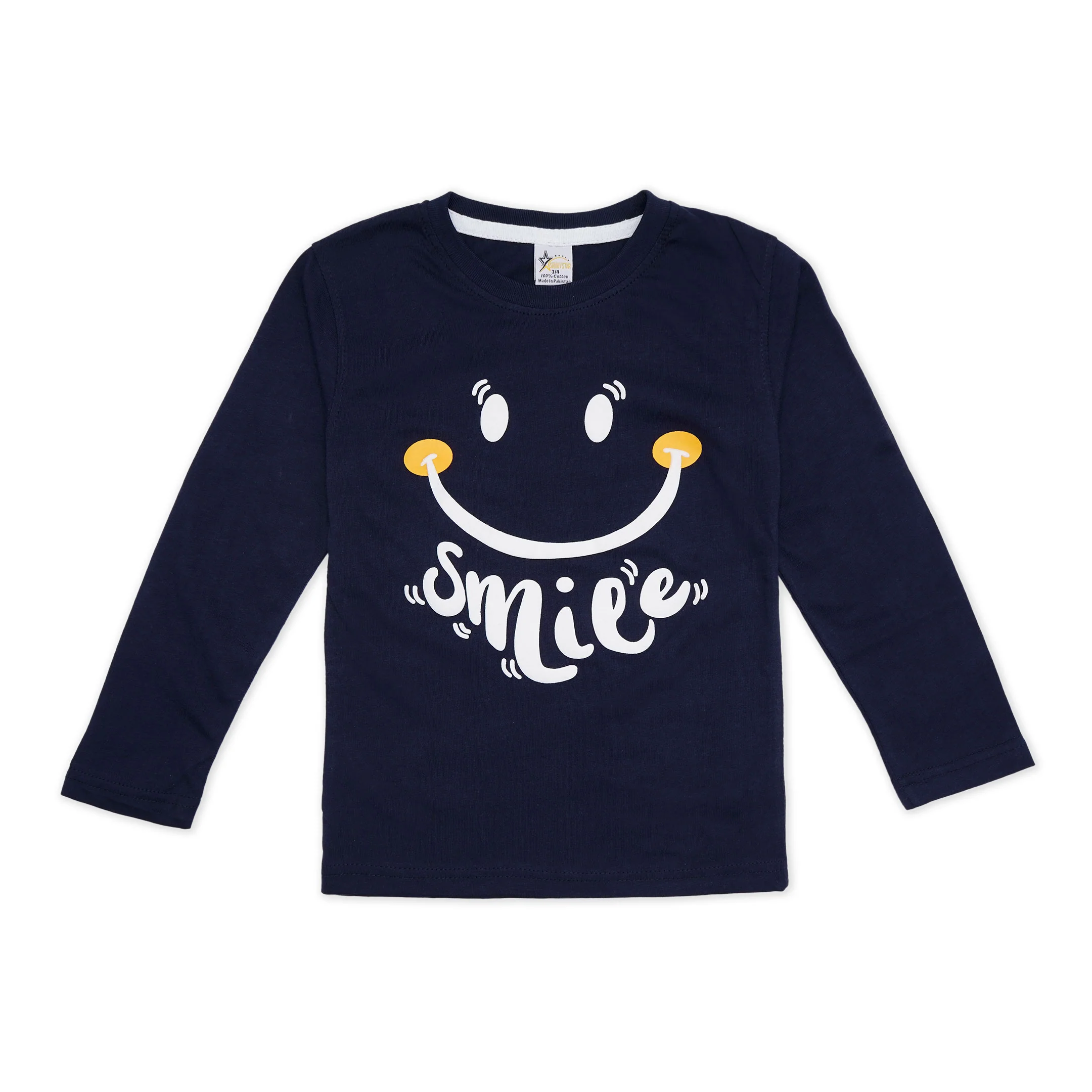 Kids Pajama Set Smile Navy Blue - Sunshine - Image 8