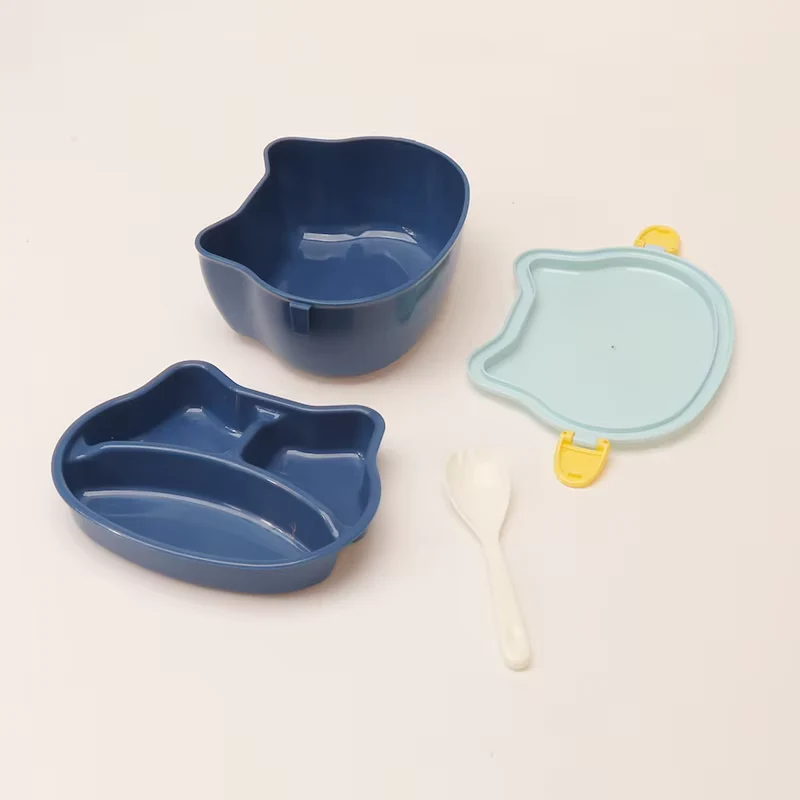 Kids Plastic Lunch Box Bear Blue - Sunshine - Image 5