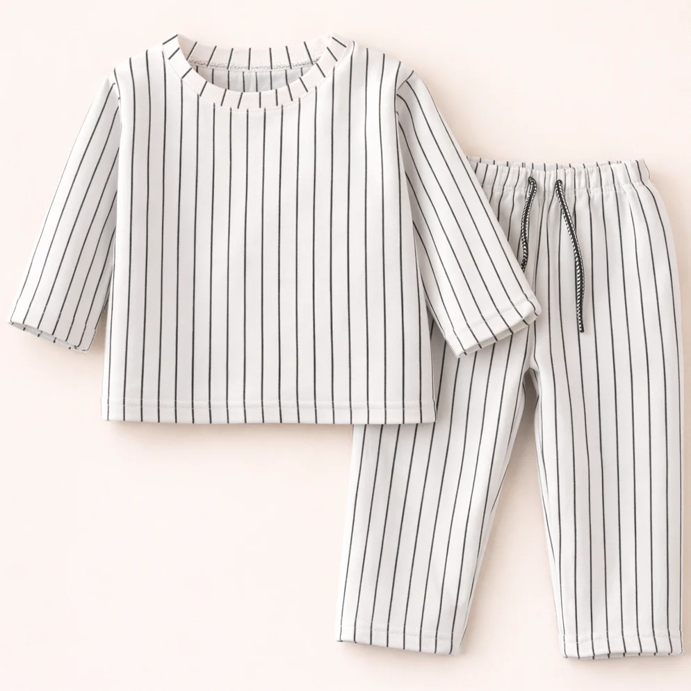 Kids Polyester Tracksuit Stripes Stripes Grey - Mini Charm