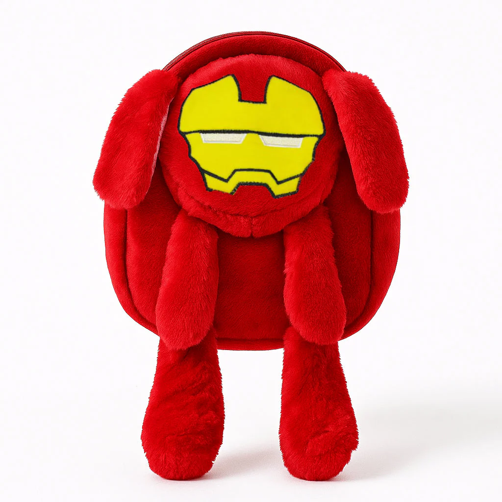 Kids Pop Ear Character Plush Backpack Ironman Red - Sunshine - Image 2