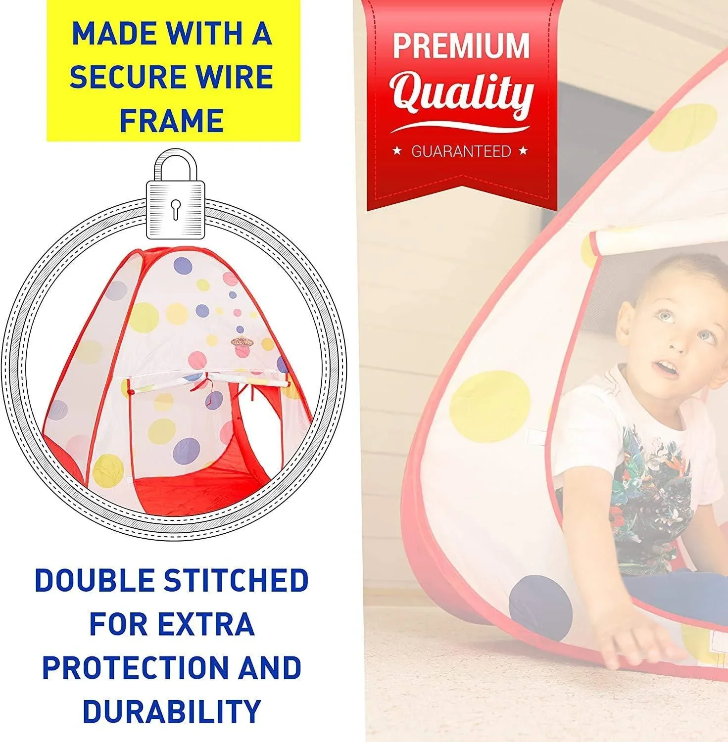 Kids Pop Up Tent House - Sunshine - Image 3
