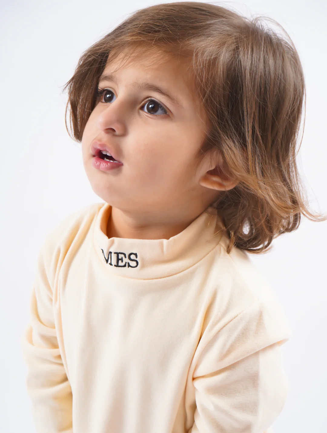 Kids Premium Mock Neck Beige - Sunshine - Image 5