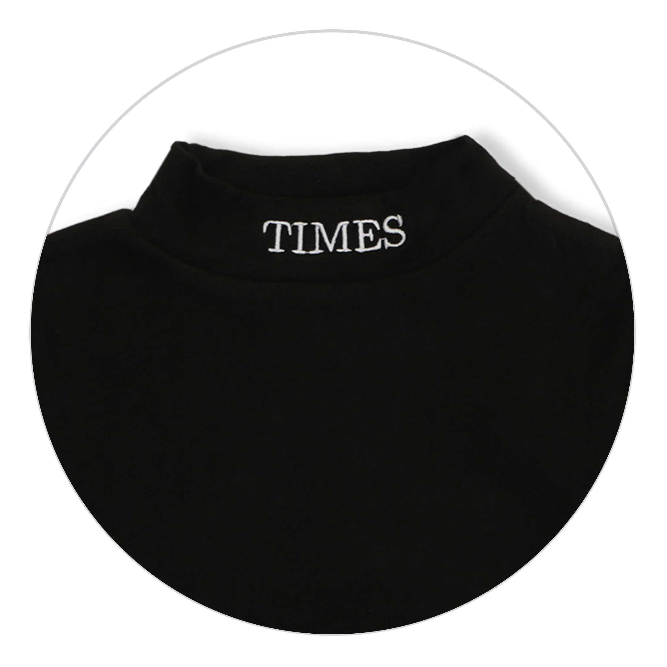 Kids Premium Mock Neck Black - Sunshine - Image 8