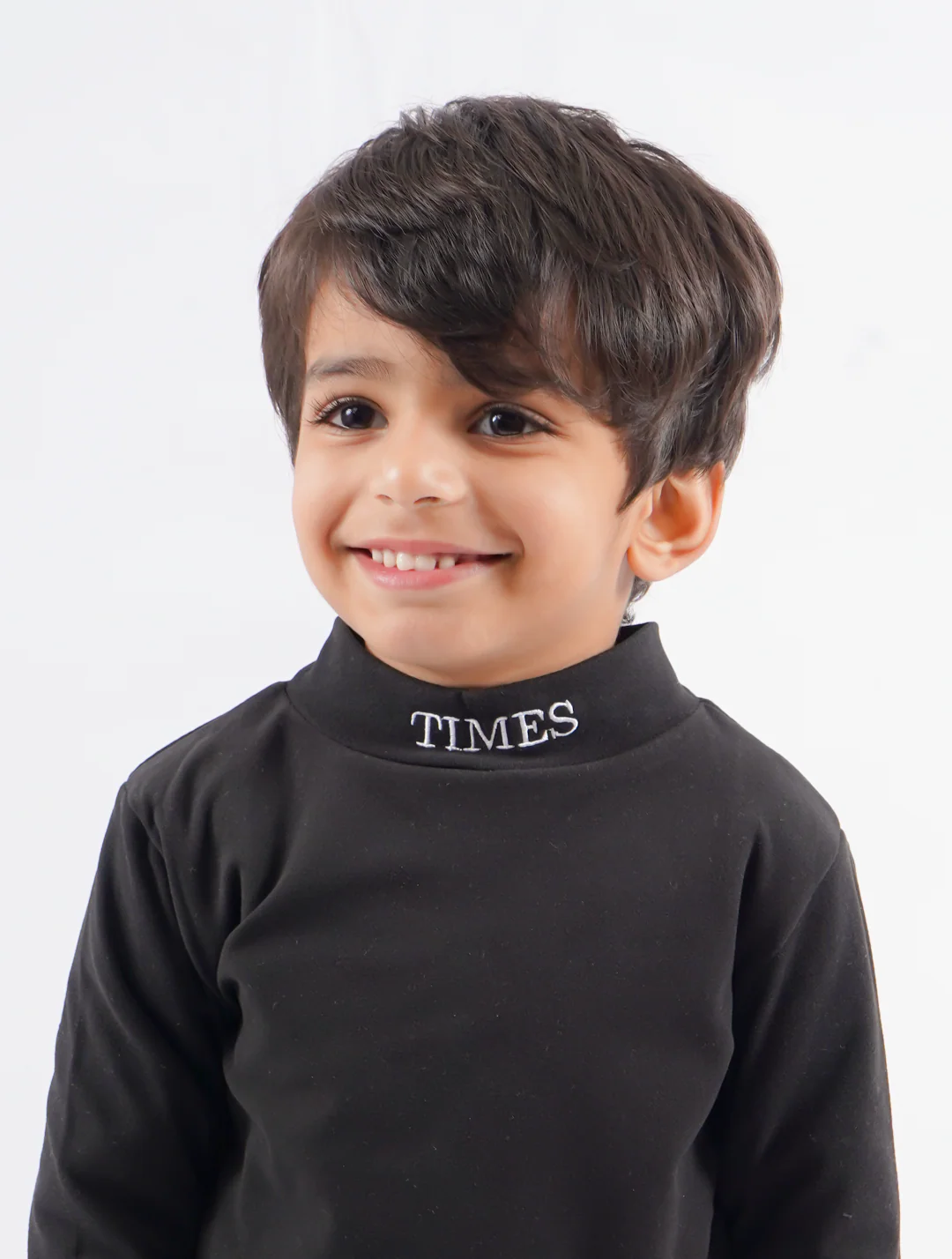 Kids Premium Mock Neck Black - Sunshine - Image 9