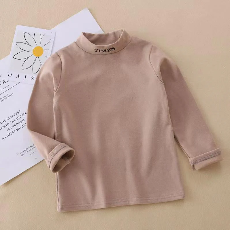 Kids Premium Mock Neck Brown - Sunshine - Image 4