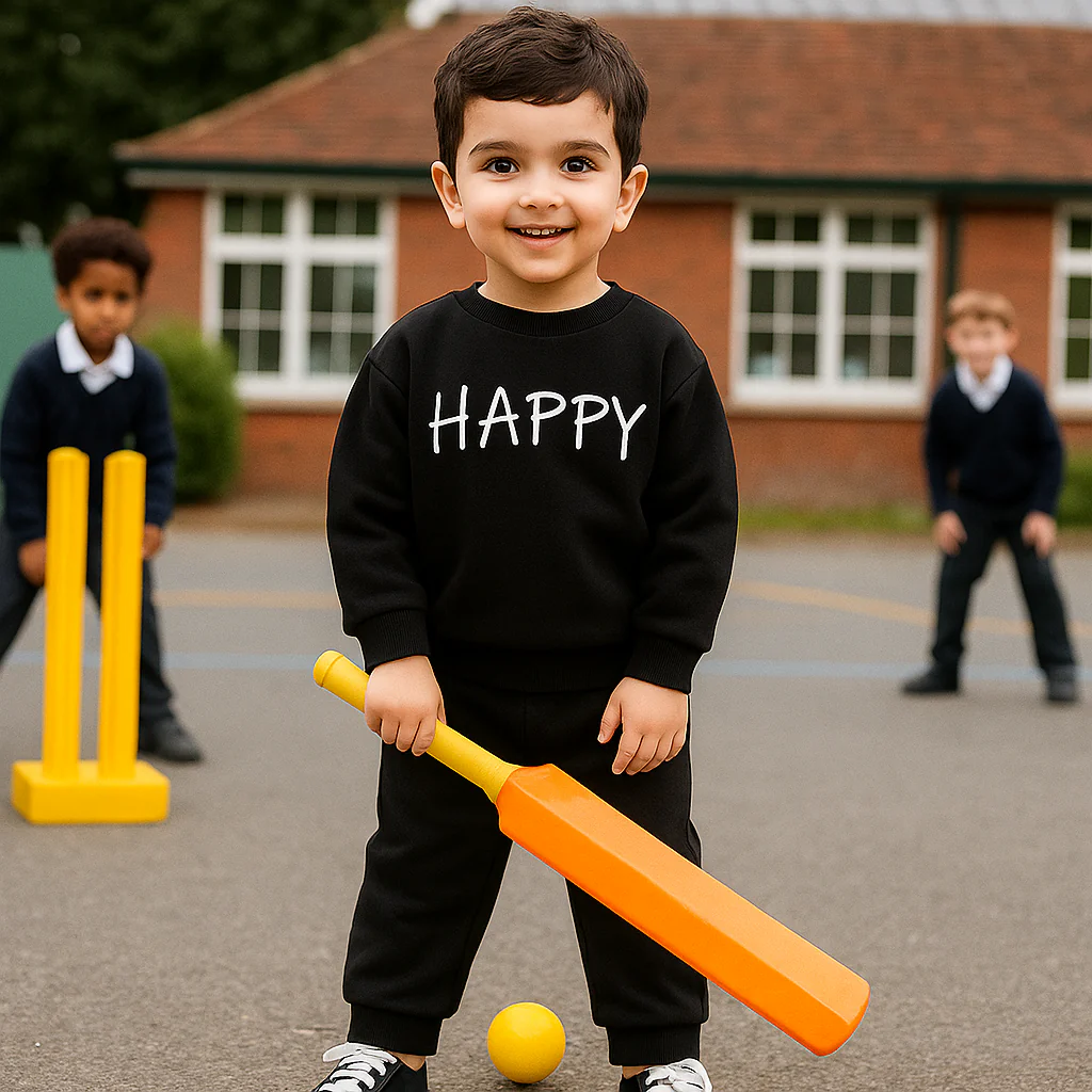 Kids Printed Tracksuit Happy Black - Mini Charm - Image 8