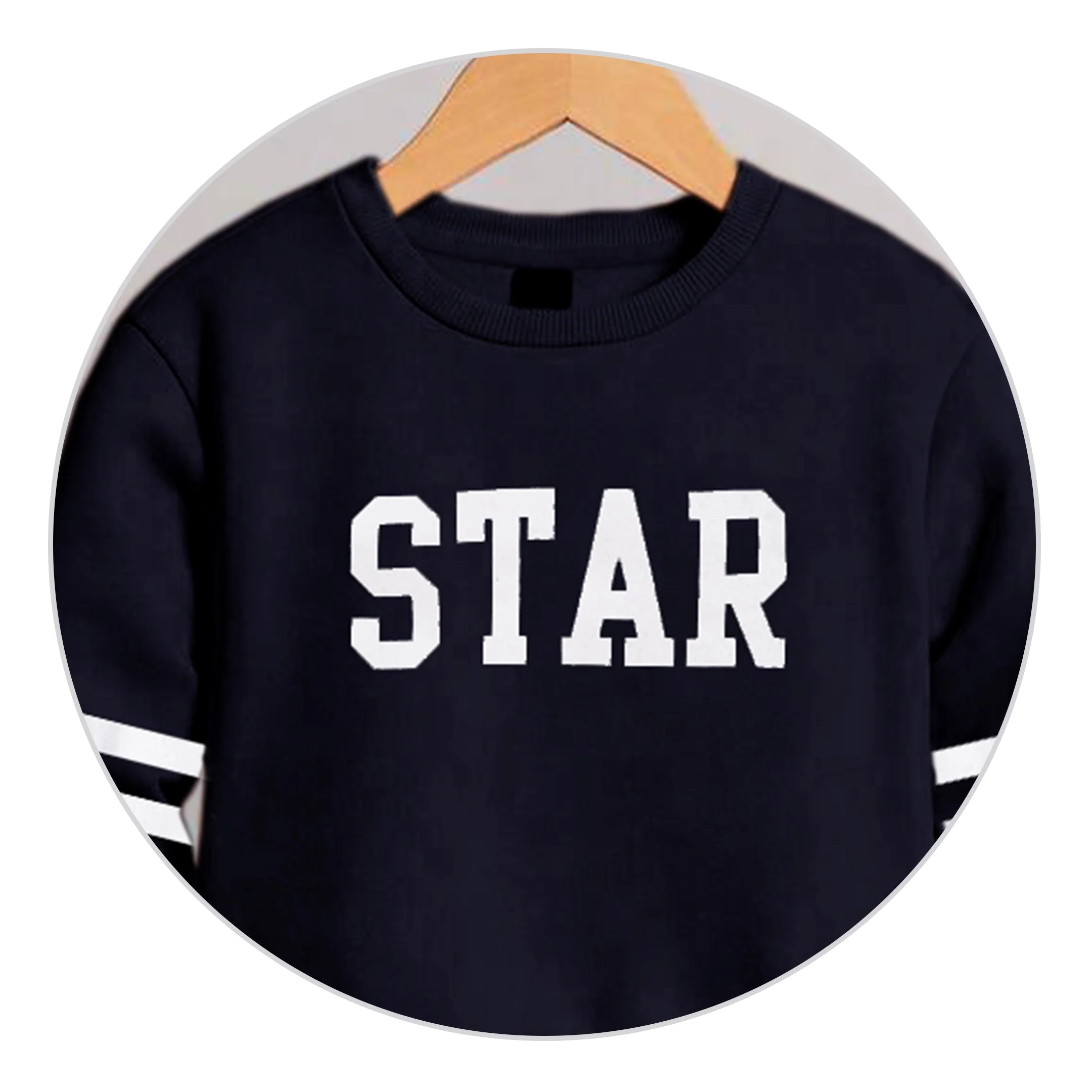 Kids Printed Tracksuit Star Navy Blue - Mini Charm - Image 6