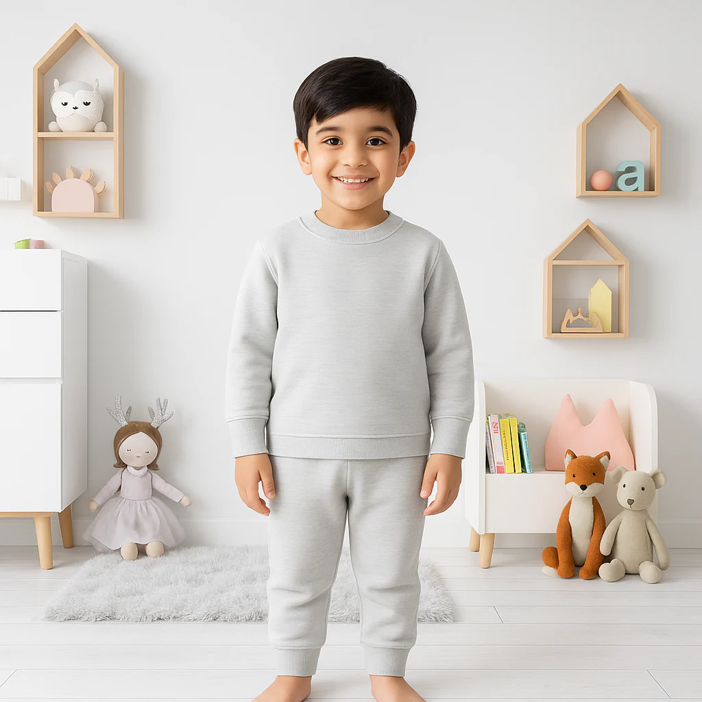 Kids Rib Innerwear Grey Texture Lp - Sunshine - Image 2