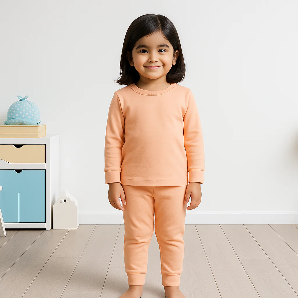 Kids Rib Innerwear Light Orange Sw - Sunshine - Image 3
