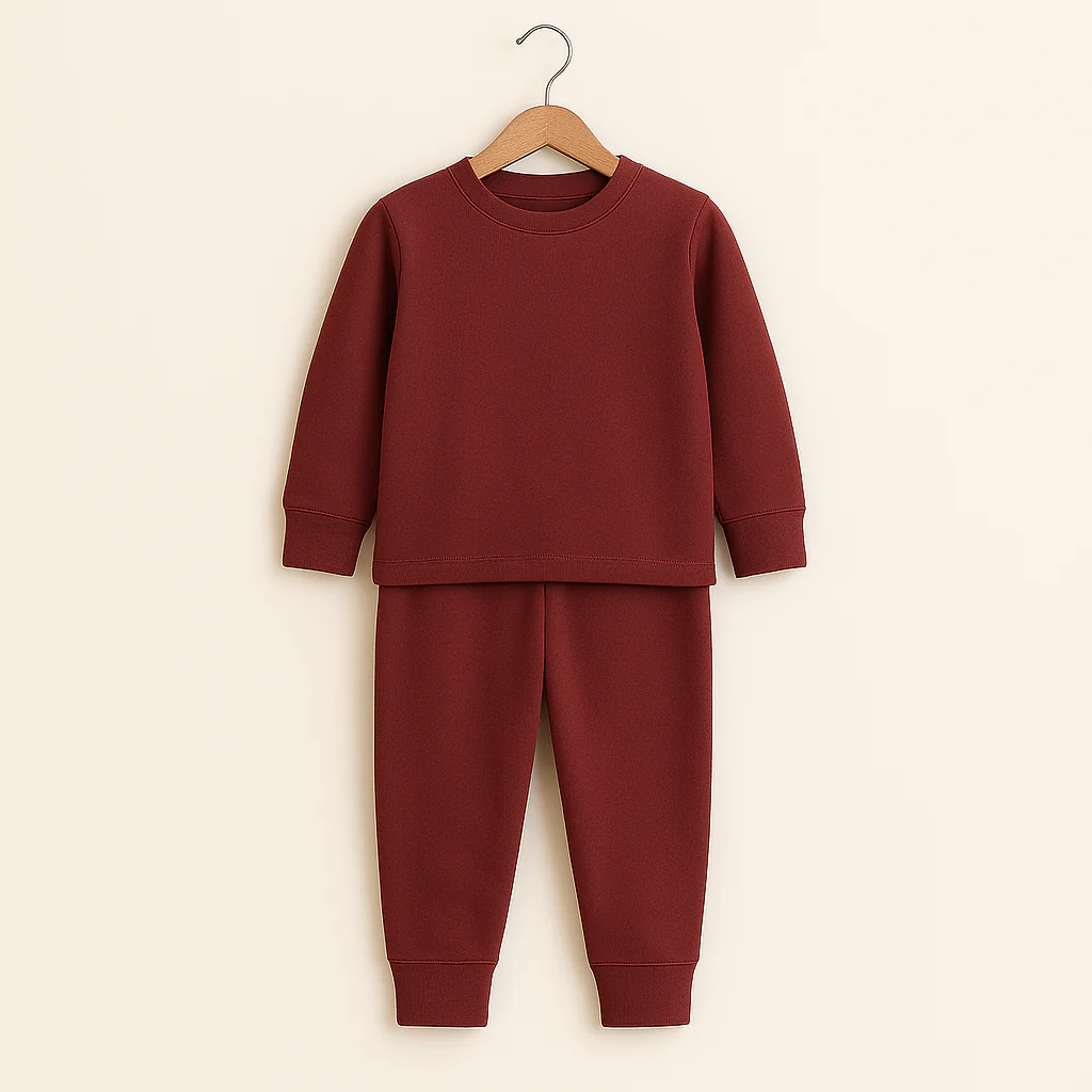 Kids Rib Innerwear Maroon Sw - Sunshine