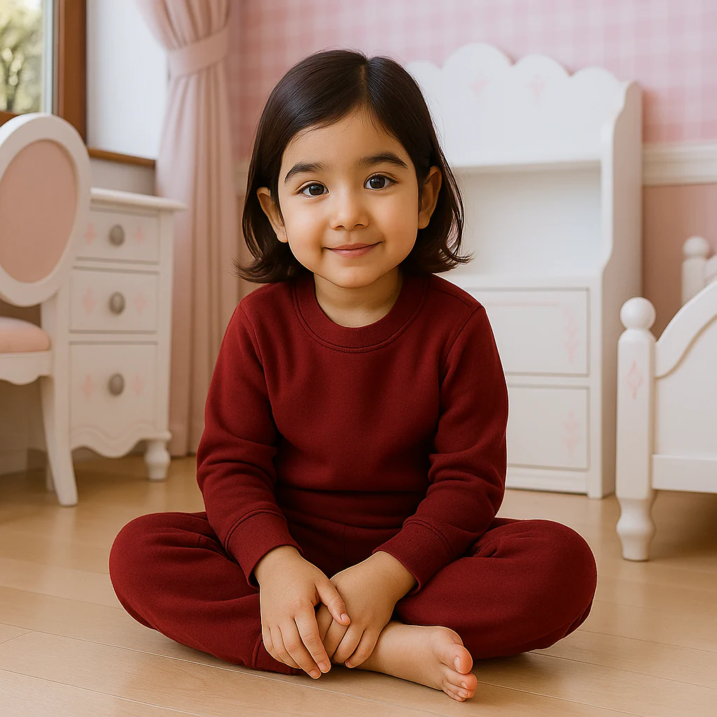 Kids Rib Innerwear Maroon Sw - Sunshine - Image 3
