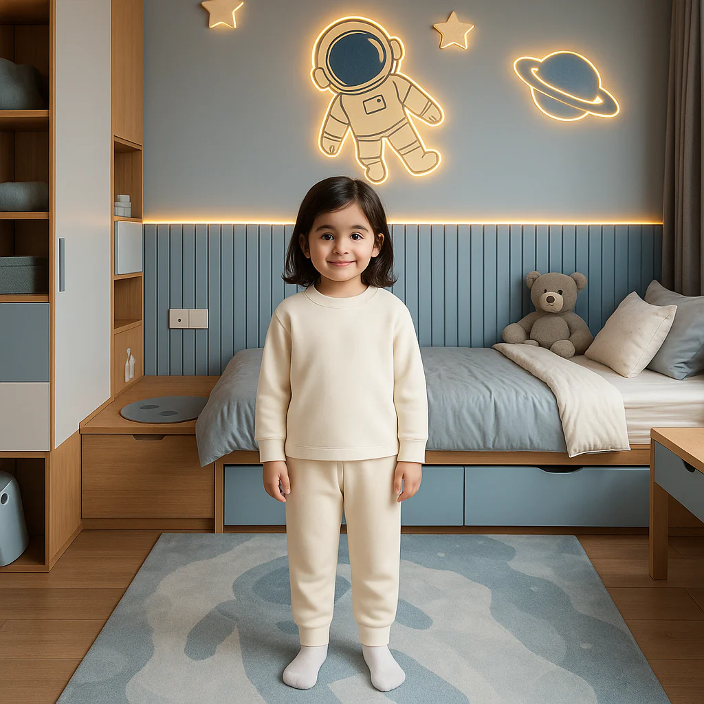 Kids Rib Innerwear Off White Sw - Sunshine - Image 3
