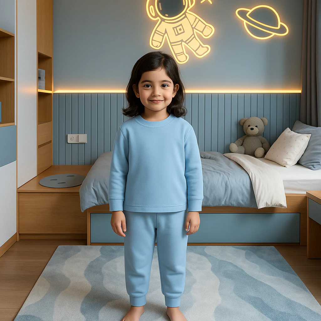 Kids Rib Innerwear Sky Blue Sw - Sunshine - Image 3