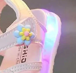 Kids Sandals With Sole Lights Yellow - Sunshine - Image 3