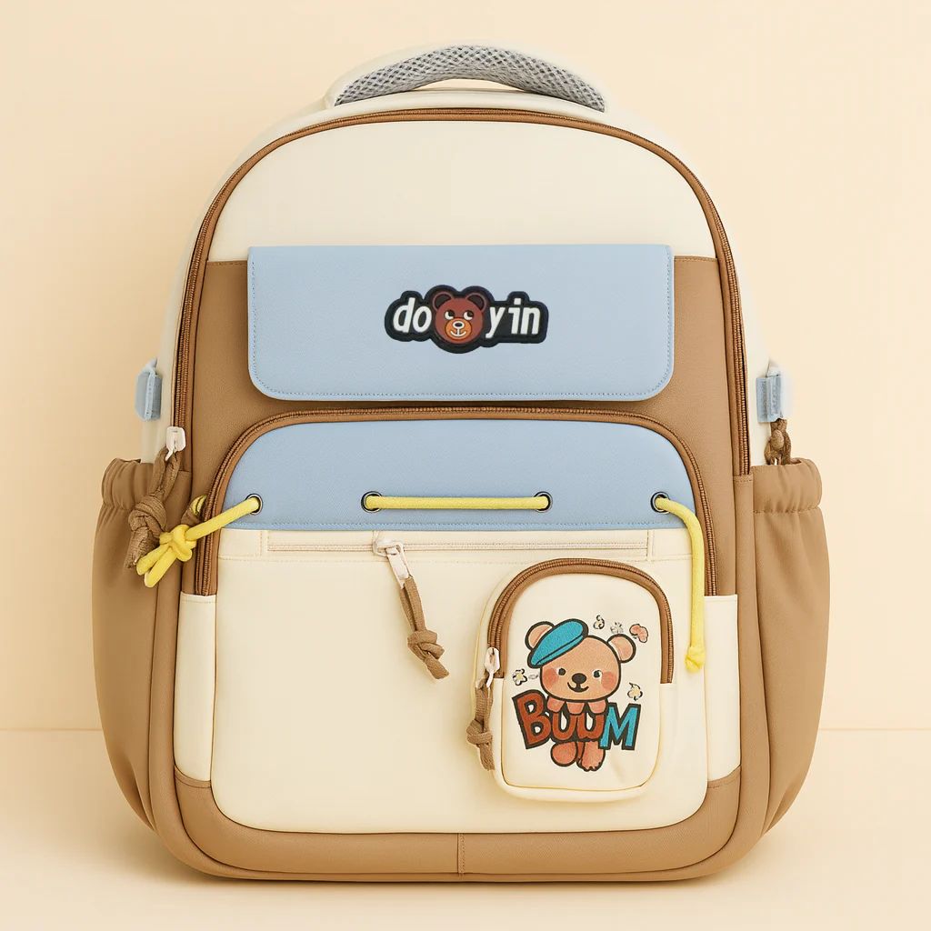 Kids School Backpack Bear Blue - Sunshine