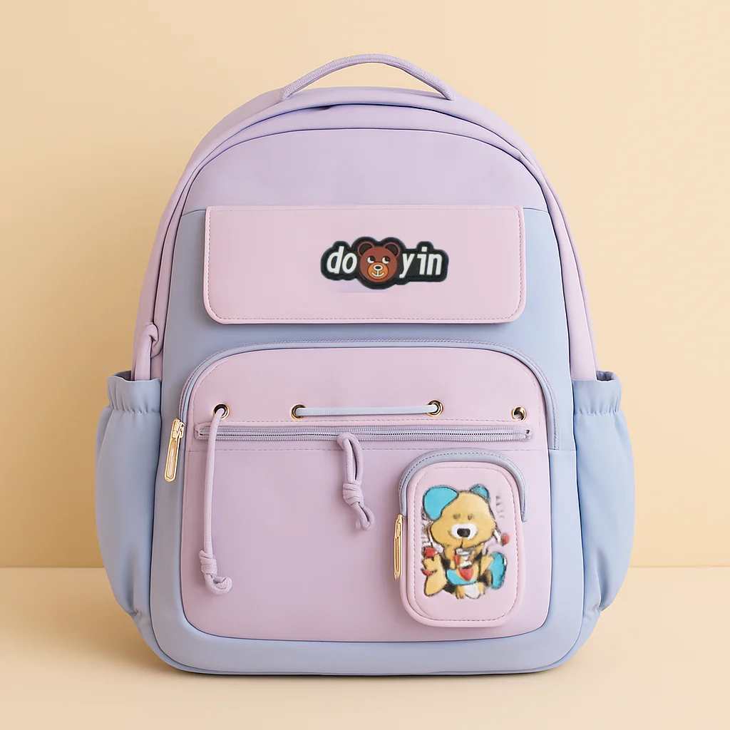 Kids School Backpack Bear Purple - Sunshine