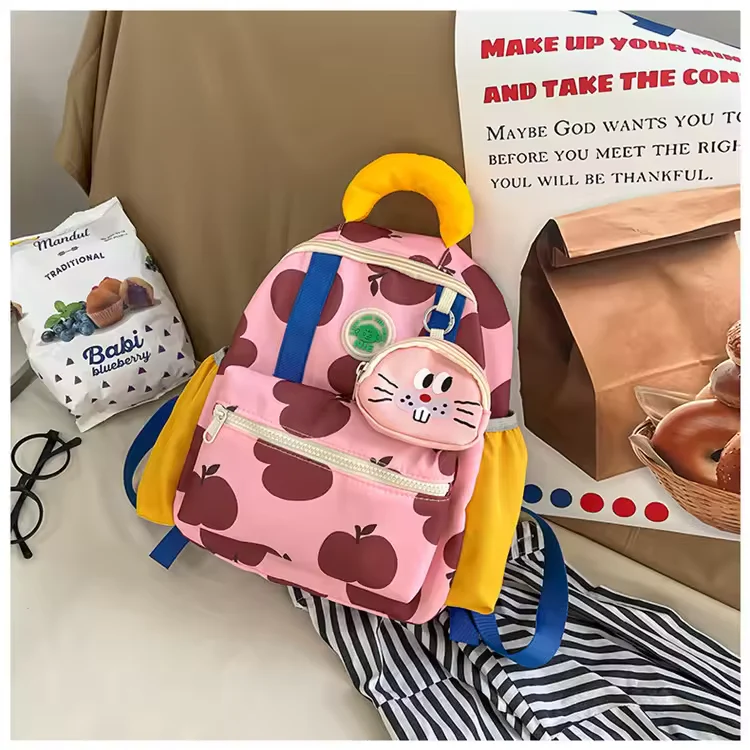 Kids School Bag Apple Pink - Topse
