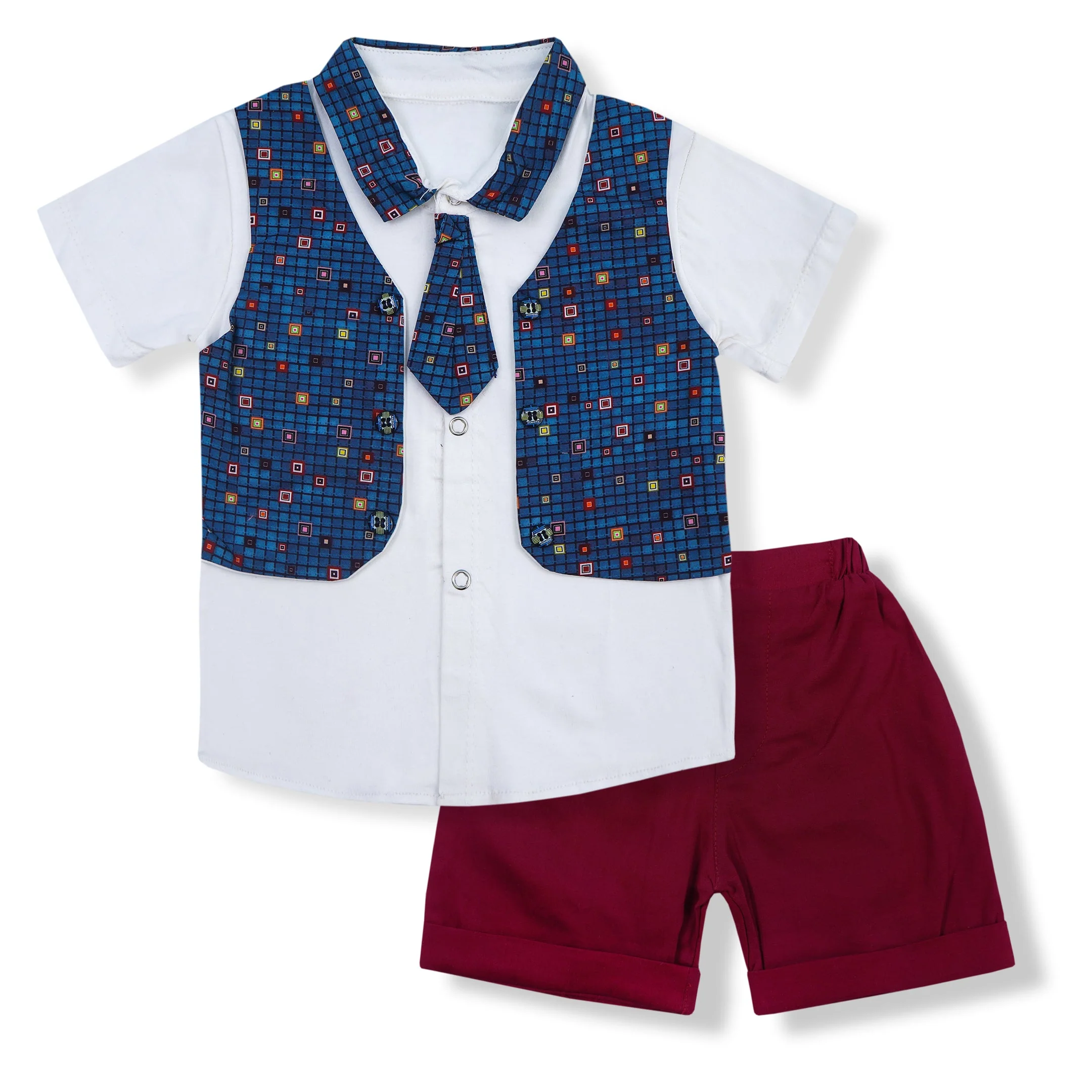 Kids Shirt & Short Set Dark Sea Green - Sunshine