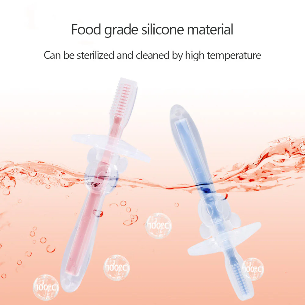 Kids Silicone Toothbrush Blue - Sunshine - Image 6