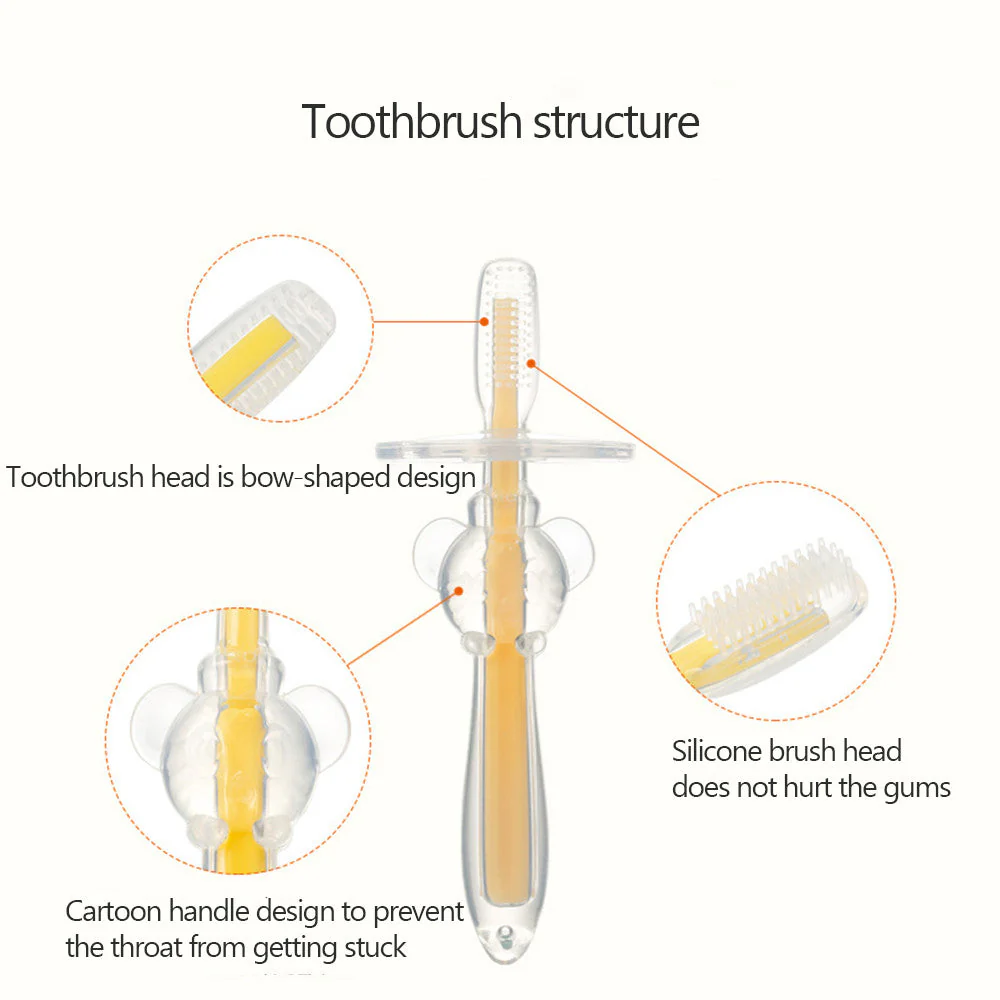 Kids Silicone Toothbrush Pink - Sunshine - Image 4