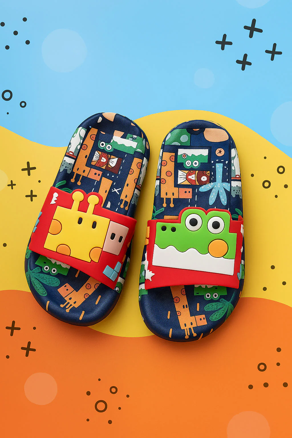 Kids Slippers Crocodile Navy Blue - Sunshine - Image 2