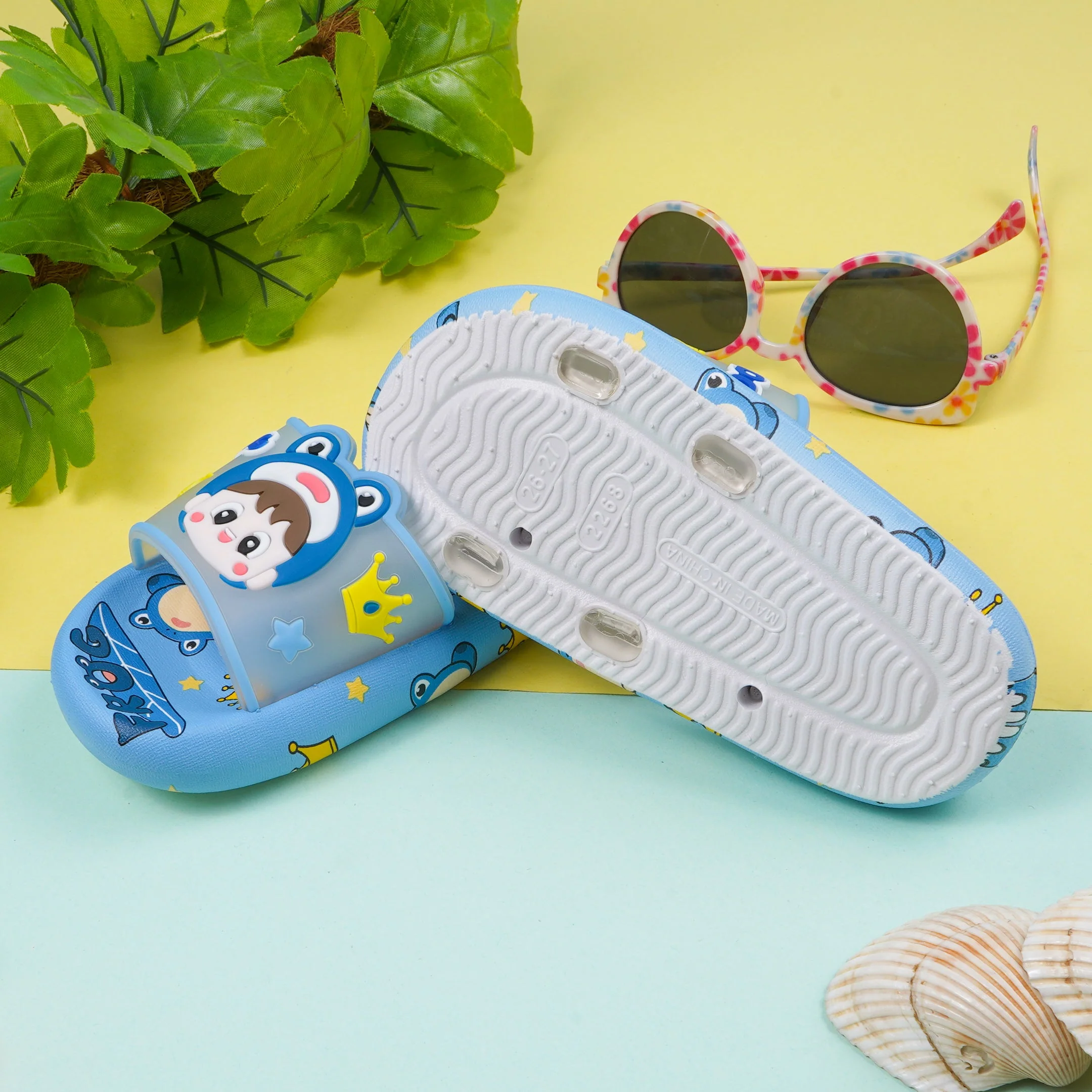 Kids Slippers Frog Blue - Sunshine - Image 2