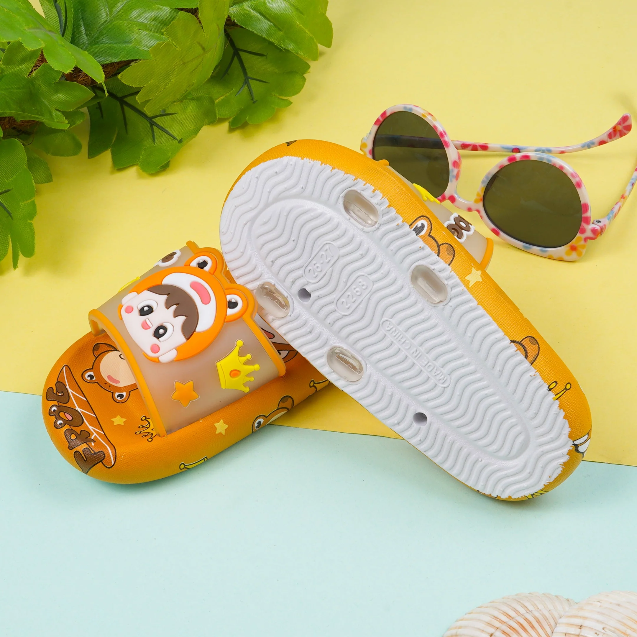 Kids Slippers Frog Mustard - Sunshine - Image 2