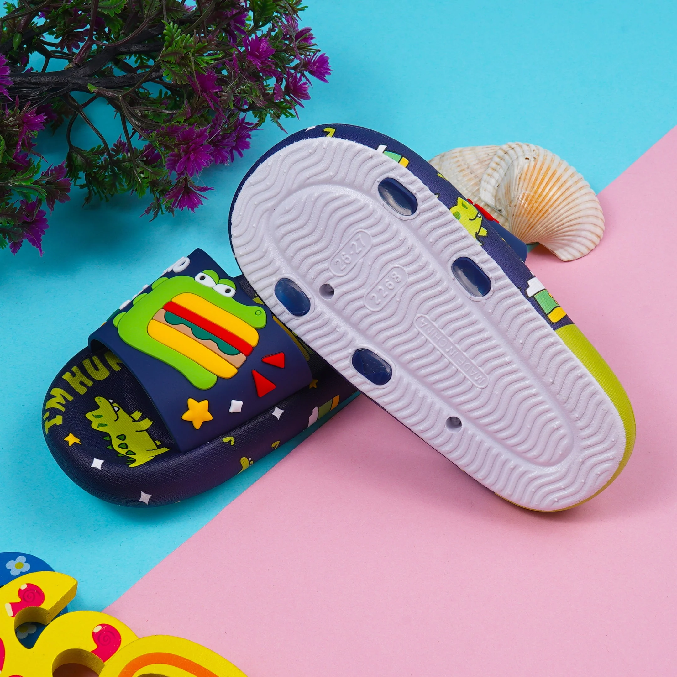 Kids Slippers Hungry Navy Blue - Sunshine - Image 2