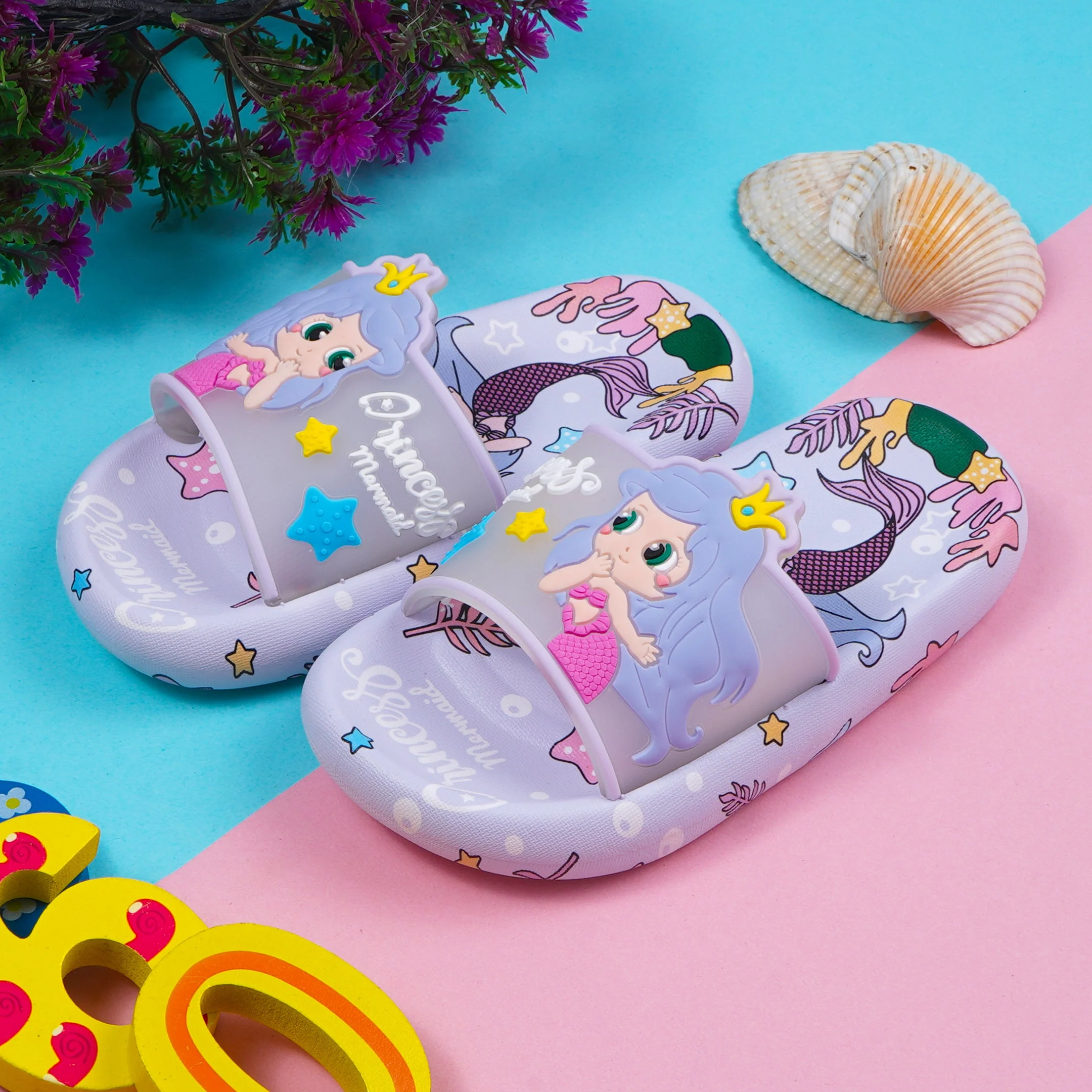 Kids Slippers Mermaid Purple - Sunshine