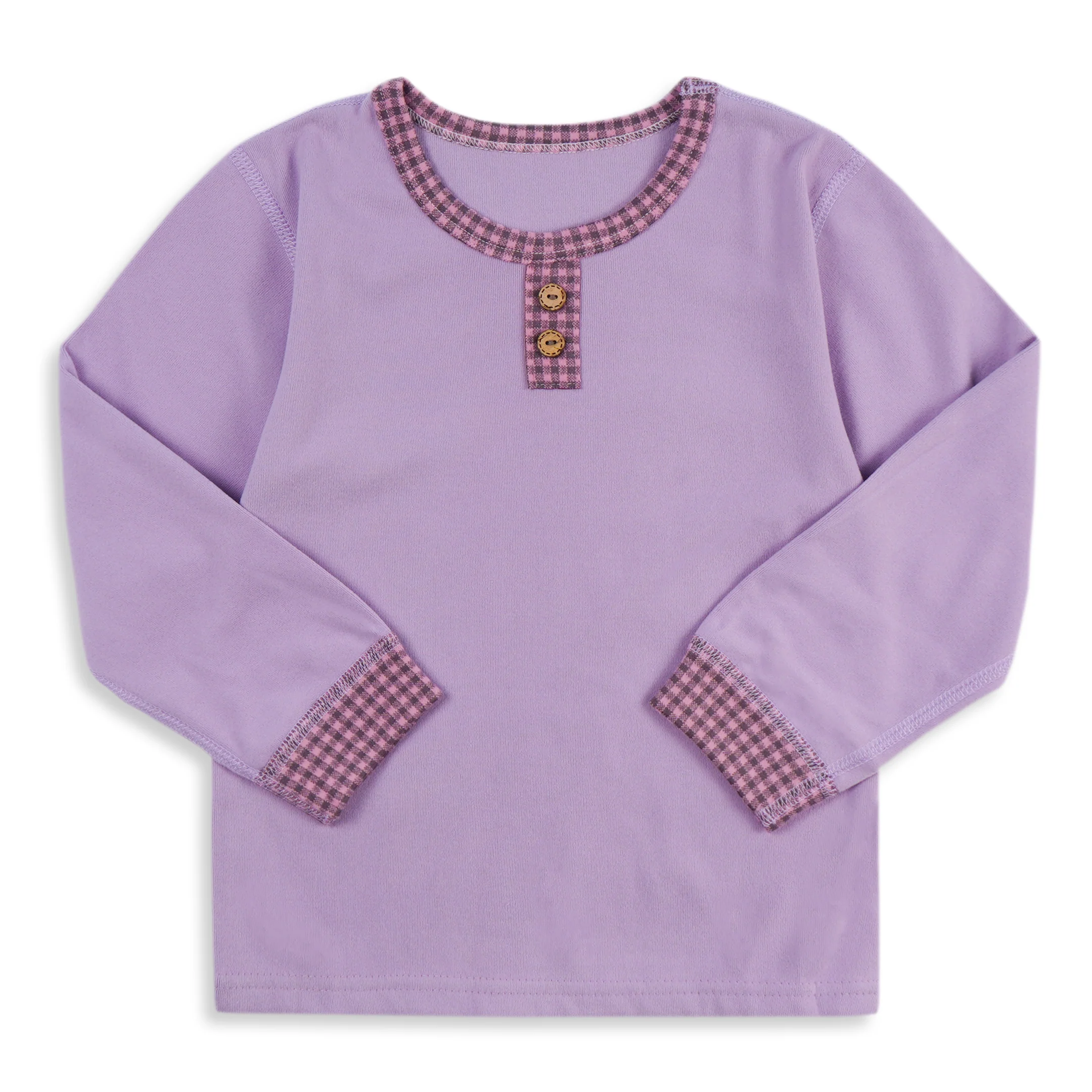 Kids Soft Full Sleeves Pajama Set Purple - Sunshine - Image 6