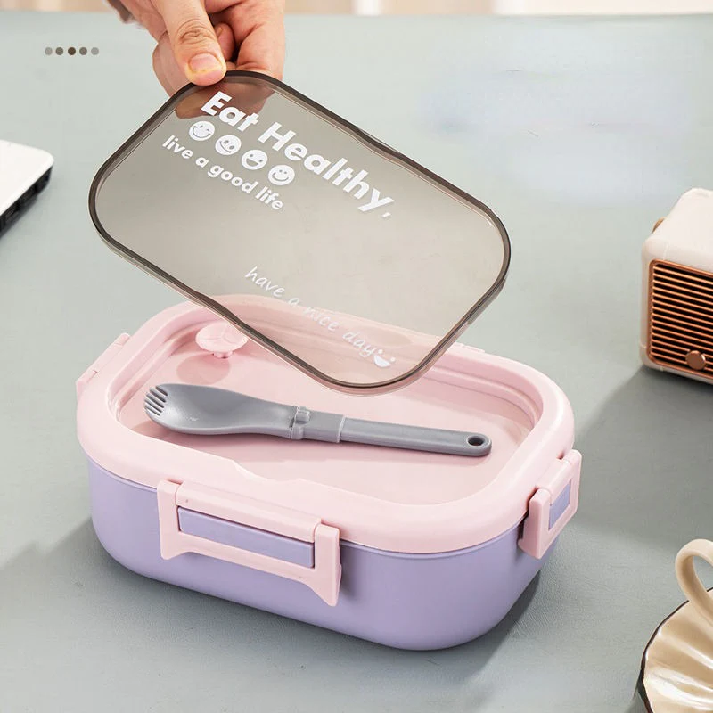 Kids Stainless Steel Insulated Lunch Box & Spoon Set Olive Green - Sunshine - Image 3