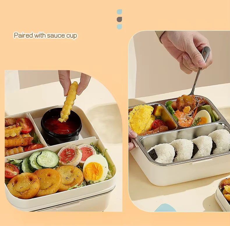 Kids Steel Lunch Box Kitty Sea Green - Topse - Image 7