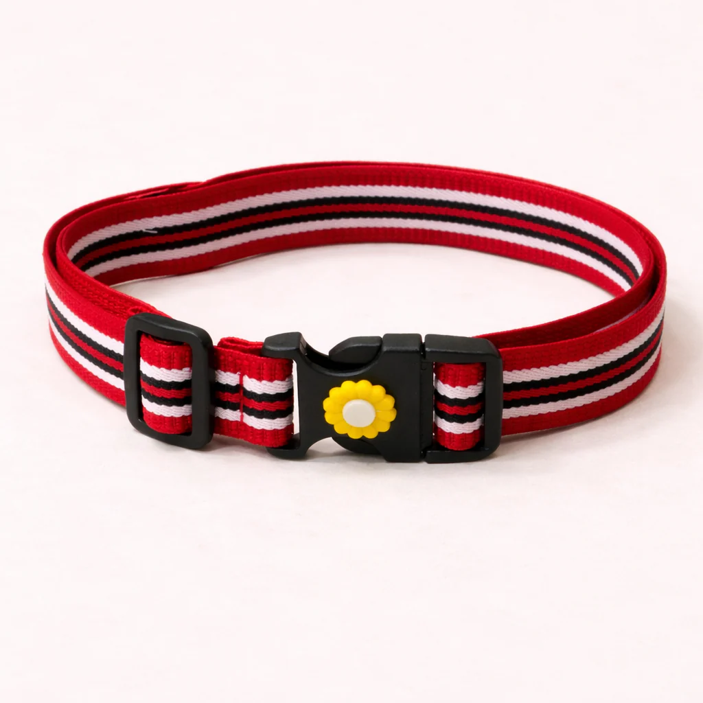 Kids Stretchable Elastic Belt Black & Red - Sunshine