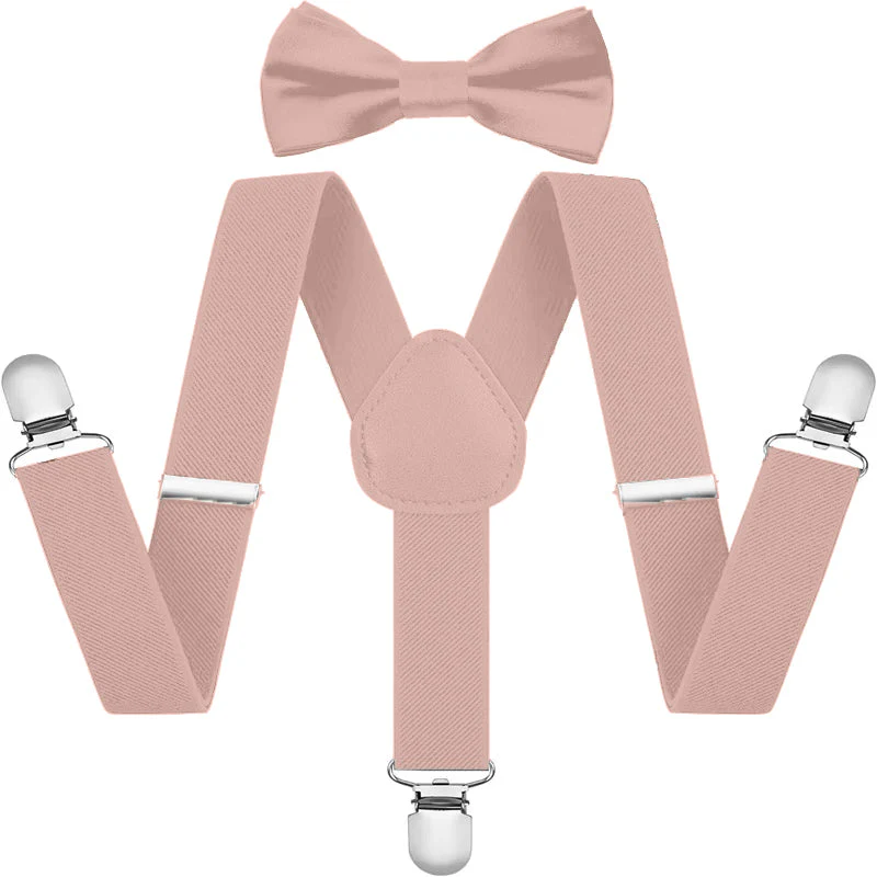 Kids Suspenders With Bow Light Brown - Sunshine - Image 2
