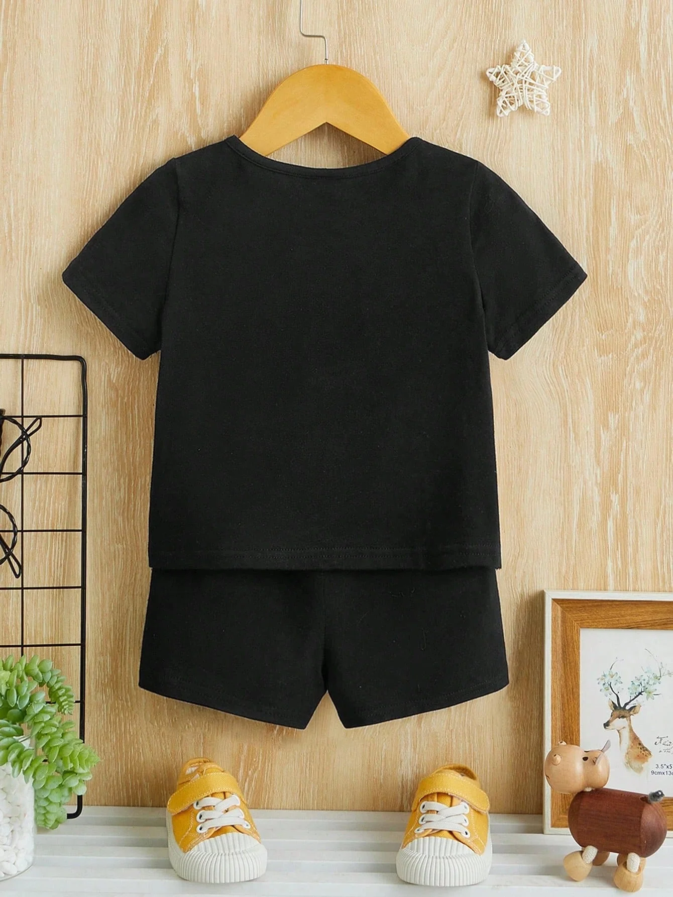 Kids T-Shirt & Short Set King Brown & Navy Blue - Sunshine - Image 6