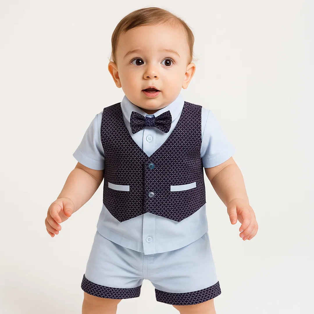Kids T-Shirt & Short Set Maroon - Sunshine - Image 3