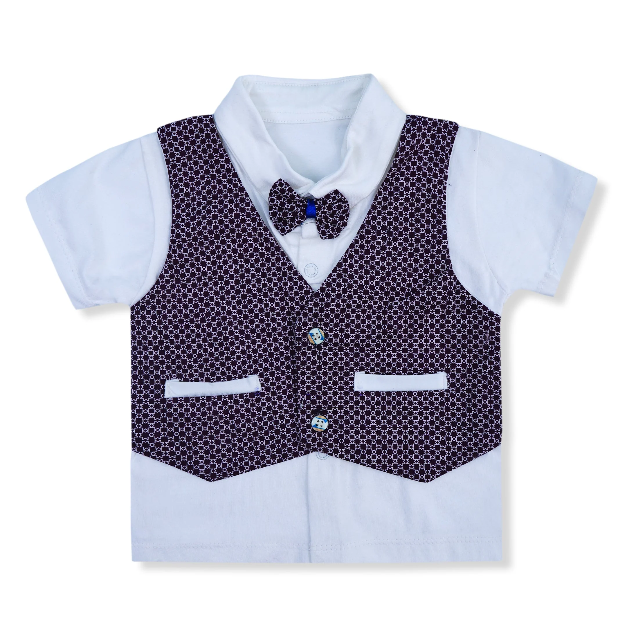 Kids T-Shirt & Short Set Maroon - Sunshine - Image 4